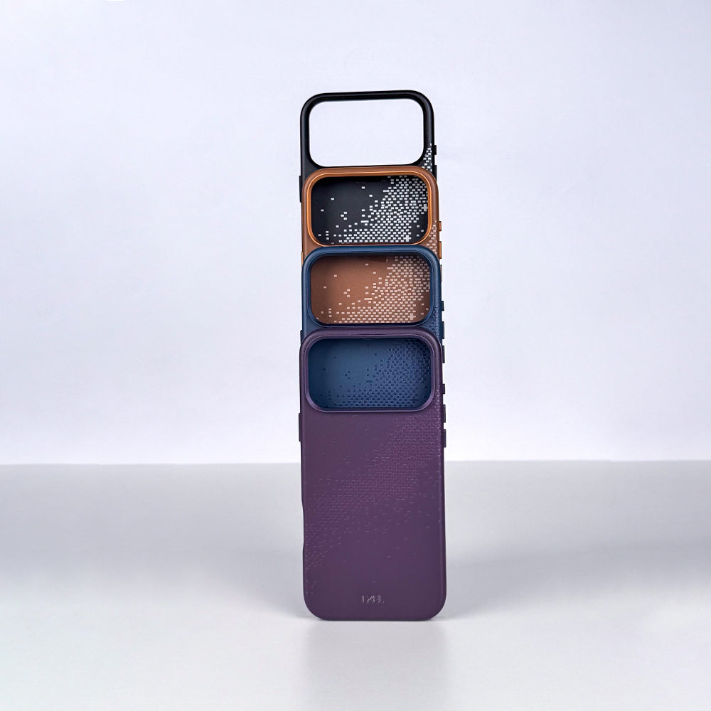 كفر LZEL LEATHERWAVE MAG من الجلد الفاخر بدعم MagSafe ونقشة متموجة لـ iPhone 18 Pro و18 Pro Max
