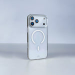 كفر LZEL METAL MAGCRYSTAL شفاف بدعم MagSafe وإطار معدني لـ iPhone 18 Pro و18 Pro Max