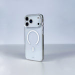 كفر LZEL METAL MAGCRYSTAL شفاف بدعم MagSafe وإطار معدني لـ iPhone 18 Pro و18 Pro Max