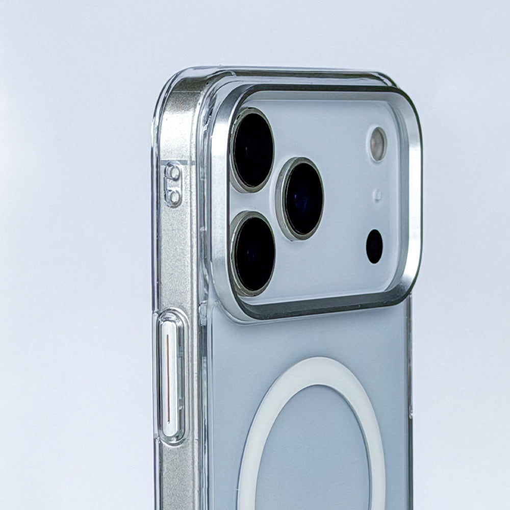 كڤر حماية LZEL CLEARSHIELD MAG شفاف للغاية ومتوافق مع MagSafe لآيفون 18 Pro | أبيض