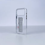 aslitec Magstand Crystal Clear Magsafe With Leather Kickstand Case For iPhone 18 Pro Max