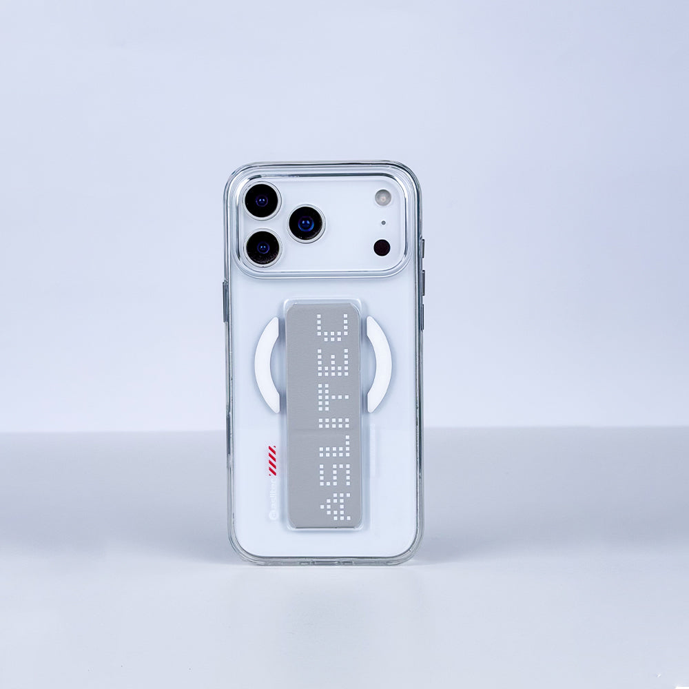 كڤر حماية aslitec Magstand شفاف مع MagSafe وحامل قابل للطي من الجلد لآيفون 18 Pro 