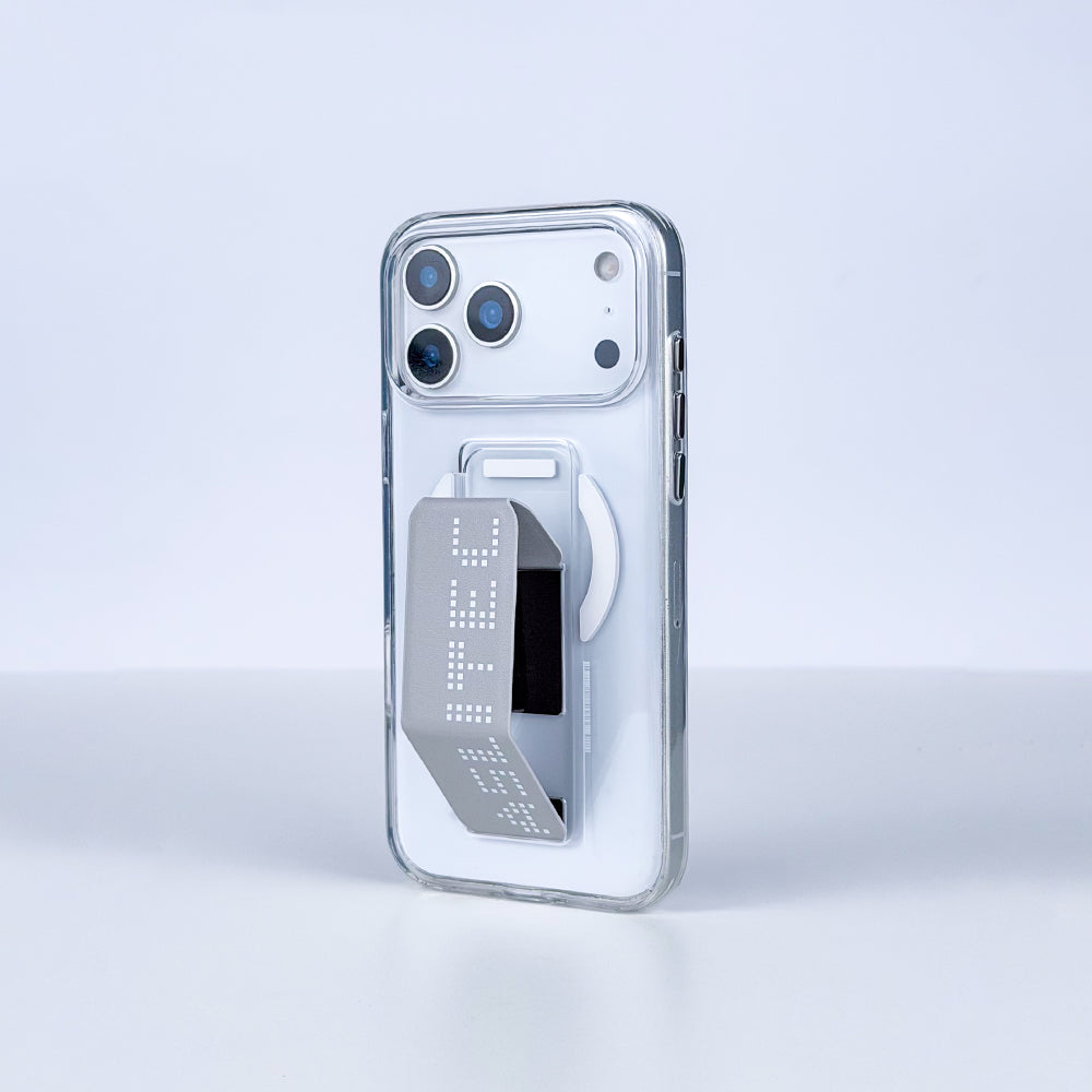 كڤر حماية aslitec Magstand شفاف مع MagSafe وحامل قابل للطي من الجلد لآيفون 18 Pro 
