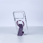 aslitec Magstand Crystal Clear Magsafe With Leather Kickstand Case For iPhone 18 Pro Max