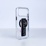 aslitec Magstand Crystal Clear Magsafe With Leather Kickstand Case For iPhone 18 Pro Max