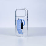 aslitec Magstand Crystal Clear Magsafe With Leather Kickstand Case For iPhone 18 Pro Max
