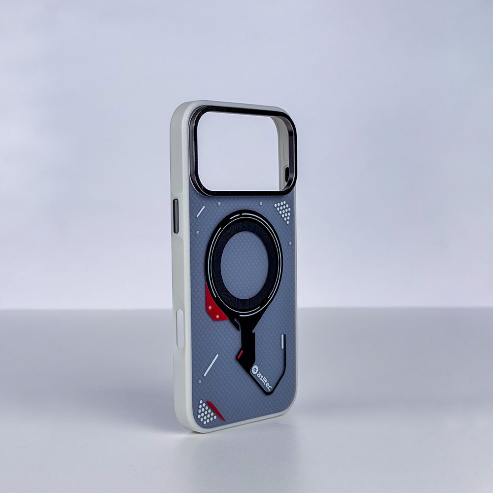 كڤر حماية aslitec Cybermech بتصميم هجين ولمسات معدنية ومتوافق مع MagSafe لآيفون 18 Pro Max
