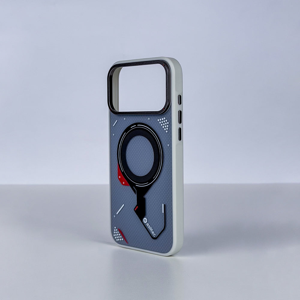 كڤر حماية aslitec Cybermech بتصميم هجين ولمسات معدنية ومتوافق مع MagSafe لهاتف iPhone 18 Pro & 18 Pro Max