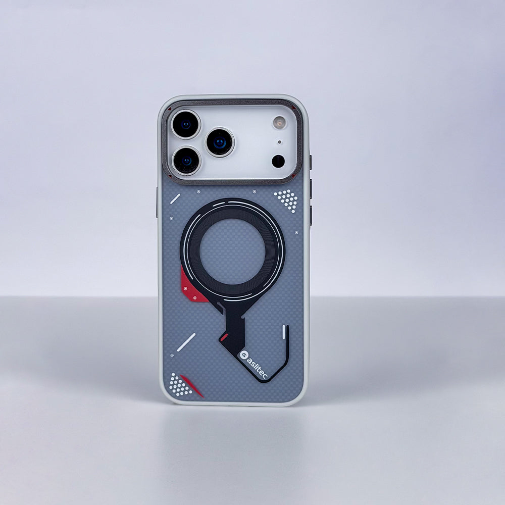 كڤر حماية aslitec Cybermech بتصميم هجين ولمسات معدنية ومتوافق مع MagSafe لهاتف iPhone 18 Pro & 18 Pro Max
