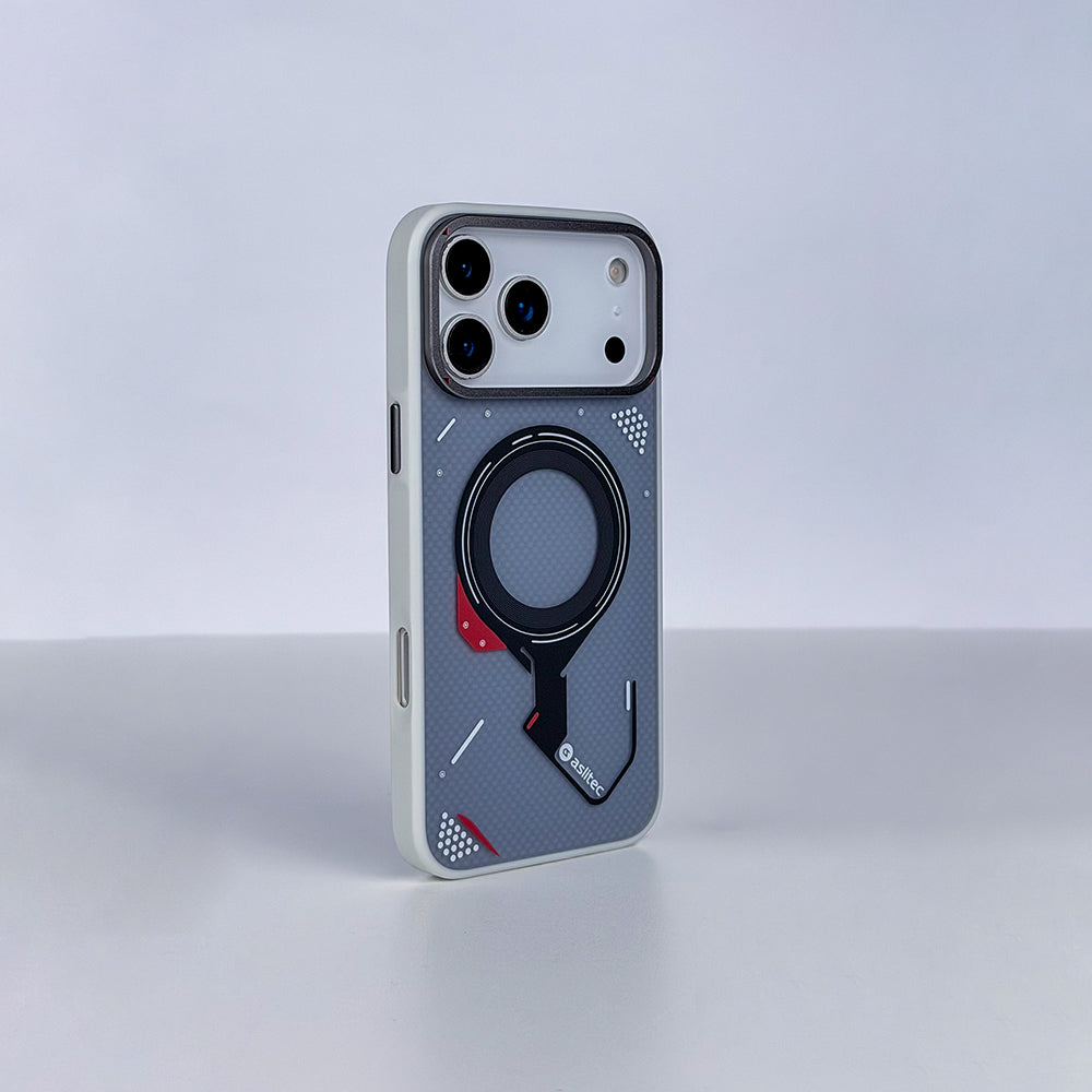 كڤر حماية aslitec Cybermech بتصميم هجين ولمسات معدنية ومتوافق مع MagSafe لهاتف iPhone 18 Pro & 18 Pro Max
