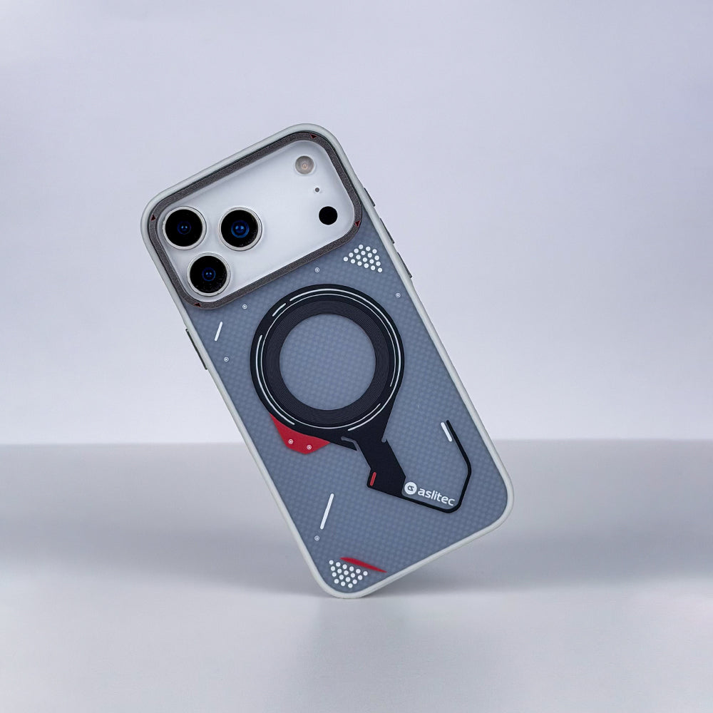 كڤر حماية aslitec Cybermech بتصميم هجين ولمسات معدنية ومتوافق مع MagSafe لآيفون 18 Pro Max