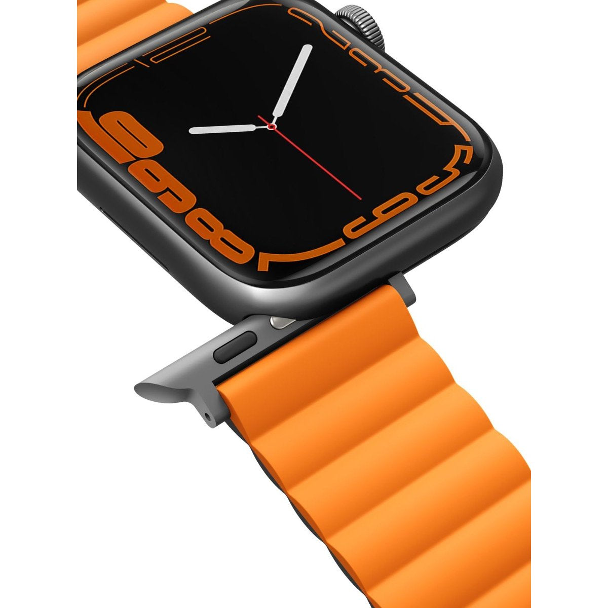 Uniq Revix Reversible Magnetic for Apple Watch Strap 42/44/45mm | Charcoal Grey/Orange