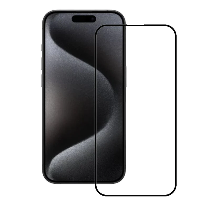 كڤر حماية شاشة لهاتف iPhone 15 Pro Max ثلاثي الأبعاد مضاد للكسر مع حافة سيليكون من Anank