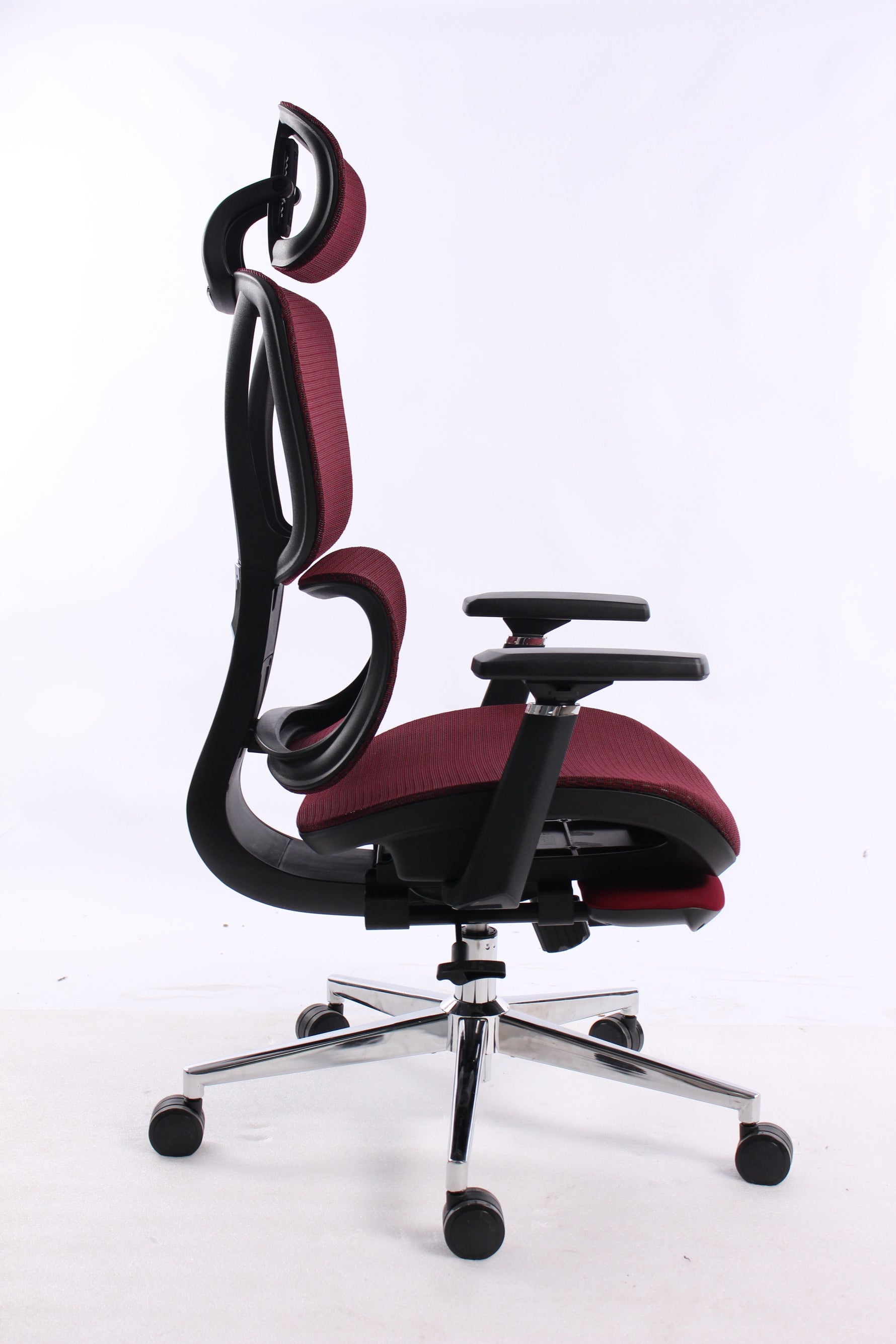 Black Bull Mesh Office and Gaming Chair with Footrest |Black & Red