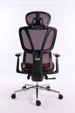 Black Bull Mesh Office and Gaming Chair with Footrest |Black & Red