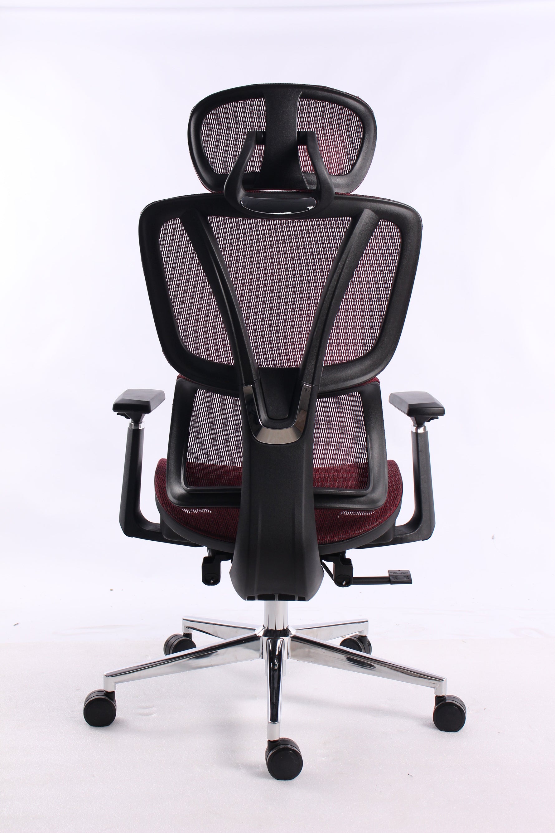 Black Bull Mesh Office and Gaming Chair with Footrest |Black & Red