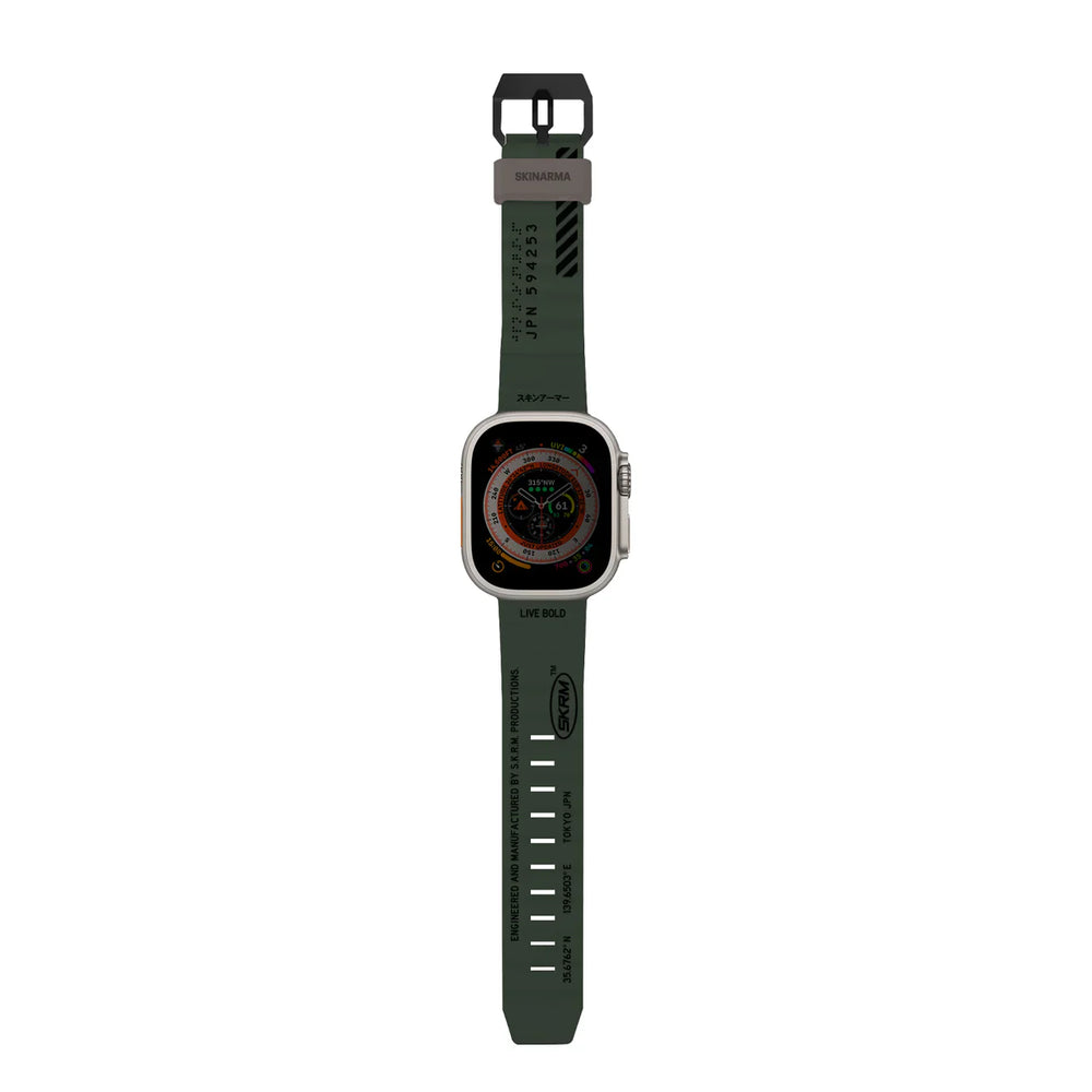SkinArma Shokku Watch Strap for Apple Watch Ultra 49/45/44mm | Dark Green