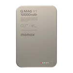بطارية متنقلة لاسلكية Q.mag مغناطيسية  X1 بسعة 10000 مللي أمبير من Momax | تيتانيوم طبيعي