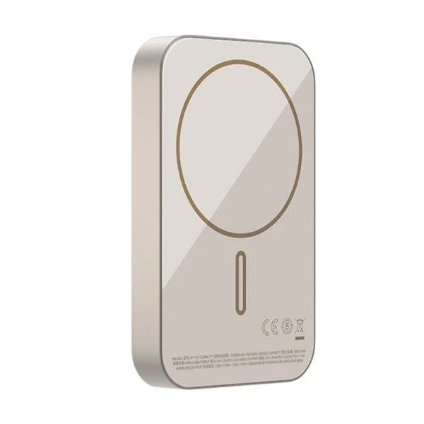 بطارية متنقلة لاسلكية Q.mag مغناطيسية  X1 بسعة 10000 مللي أمبير من Momax | تيتانيوم طبيعي