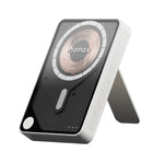 بطارية لاسلكية مغناطيسية مع كيبل USB-C مدمج من موماكس 1-Power X Pro سعة البطارية 10000 مللي أمبير | أبيض