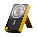 بطارية لاسلكية مغناطيسية مع كيبل USB-C مدمج من موماكس 1-Power X Pro سعة البطارية 10000 مللي أمبير | أصفر