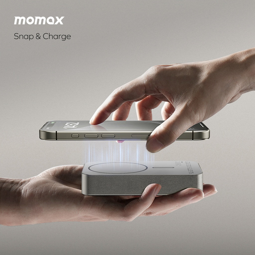 شاحن متنقل Momax Q.MAG X2 GEN2 – سعة 20000mAh متوافق مع MagSafe | أسود
