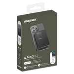 شاحن متنقل Momax Q.MAG X2 GEN2 – سعة 20000mAh متوافق مع MagSafe | أسود
