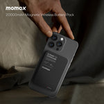 شاحن متنقل Momax Q.MAG X2 GEN2 – سعة 20000mAh متوافق مع MagSafe | أسود