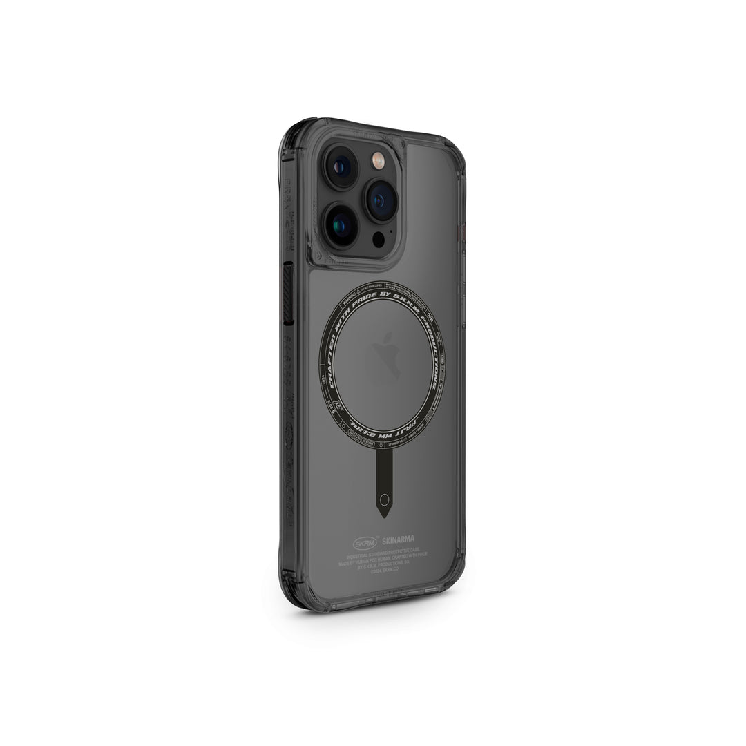 SkinArma Saido Case Card Holder For iPhone 15 Pro Max | Smoke