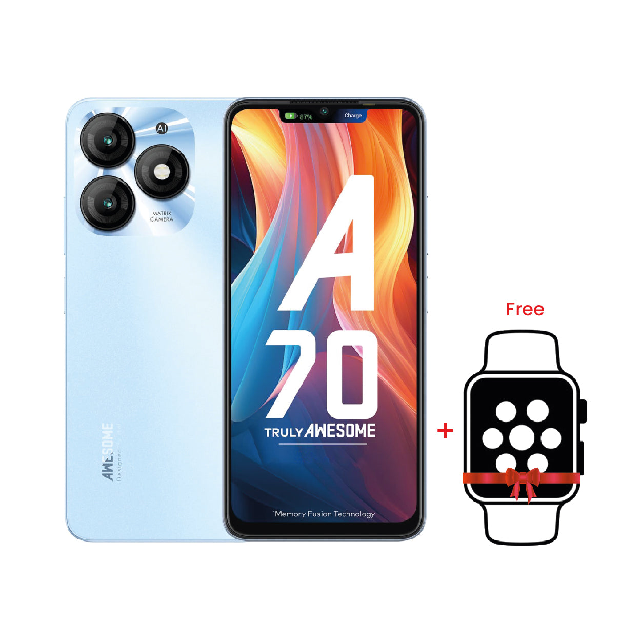 Itel A70 Awesome 256GB 4GB Phone – Azure Blue