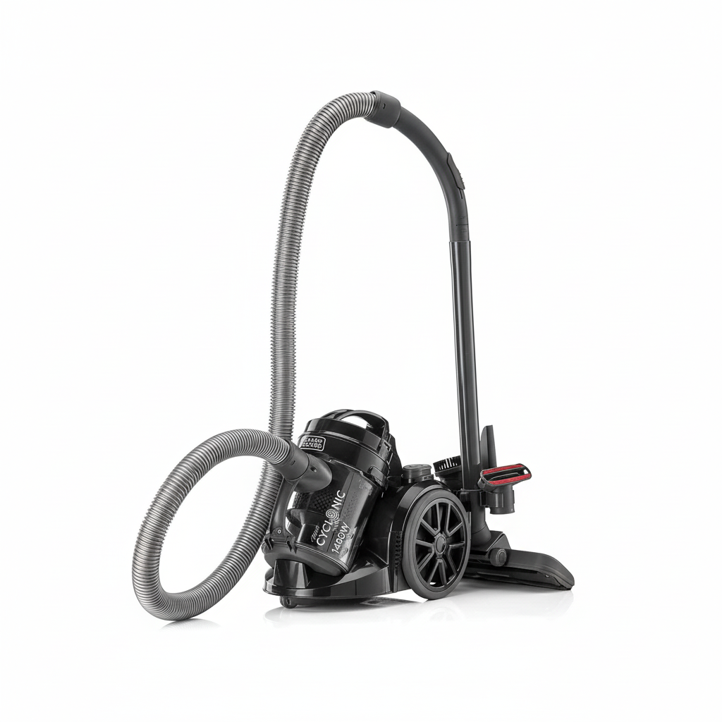 مكنسة كهربائية Black & Decker بقوة 1400 واط بدون كيس | أسود