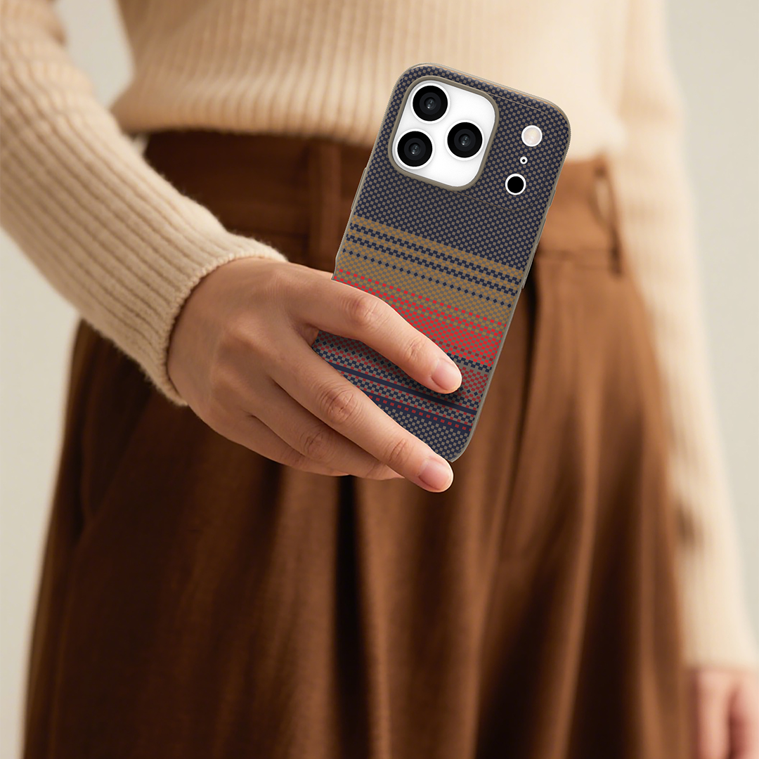 LZEL MagCarbon Splice Case for iPhone 17 Pro Max | Mix Brown