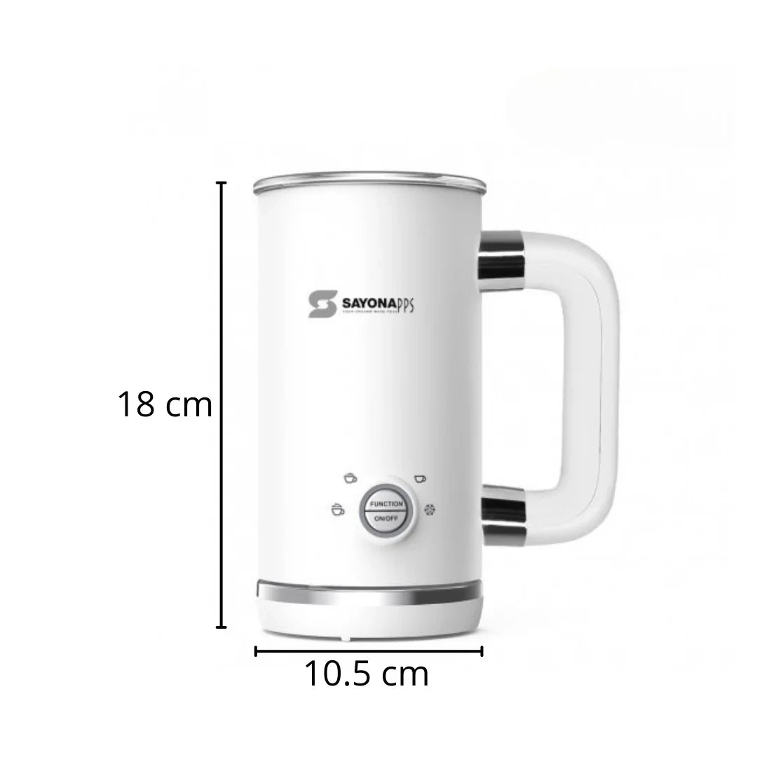 صانعة رغوة الحليب SMF-4461 من Sayona الكهربائية 4 في 1 رغوة ساخنة وباردة  سعة 150 مل للرغوة  قوة 500 واط