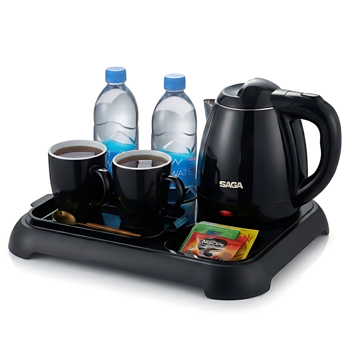 SAGA Electric Kettle 1.2L – 1350W with Divided Tray and 2 Cups