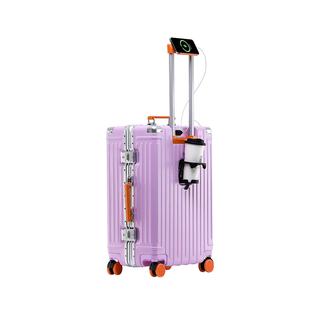 Trolly ABS Suitcase 4 Wheels 20 Inch | Purple