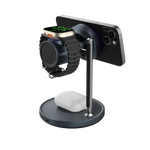 شاحن لاسلكي مكتبي من LZEL FlexDock Series 3-in-1 مغناطيسي | أسود