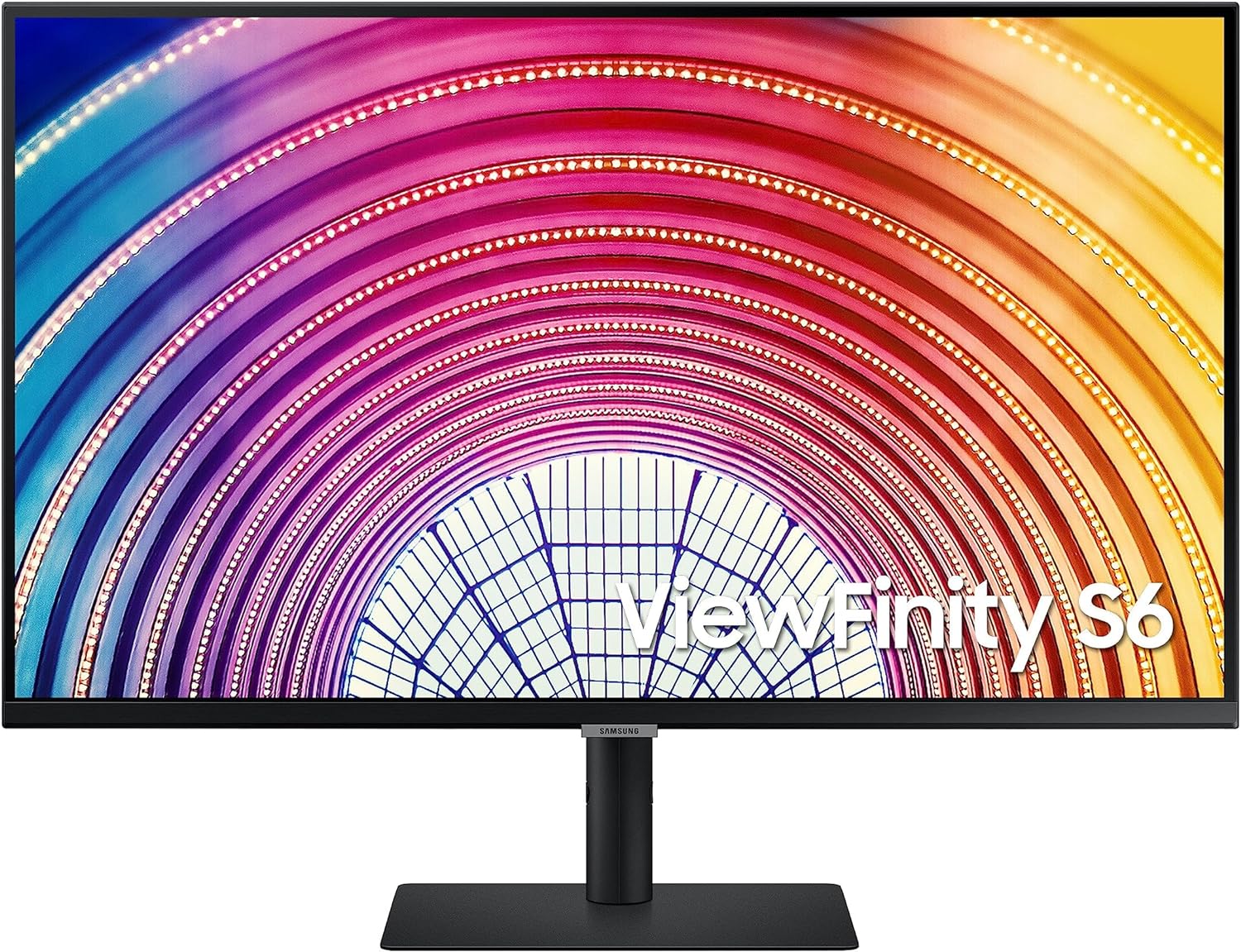 شاشة مسطحة من سامسونج ViewFinity S6 مقاس 32 بوصة QHD IPS 2K بتردد 60 هرتز