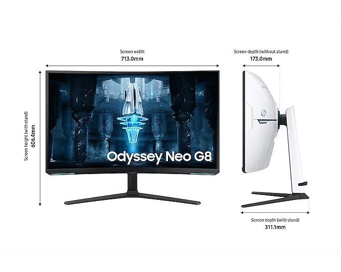 سامسونج 32 بوصة كيرف، Odyssey G8 UHD 240 هرتز Quantum Mini-LED | LS32BG850NMXUE