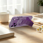 LZEL Clear Leathertand Crystal Clear Magsafe Case With Leather Kickstand For iPhone 18 Pro Max
