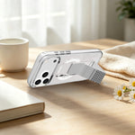 LZEL Clear Leathertand Crystal Clear Magsafe Case With Leather Kickstand For iPhone 18 Pro Max