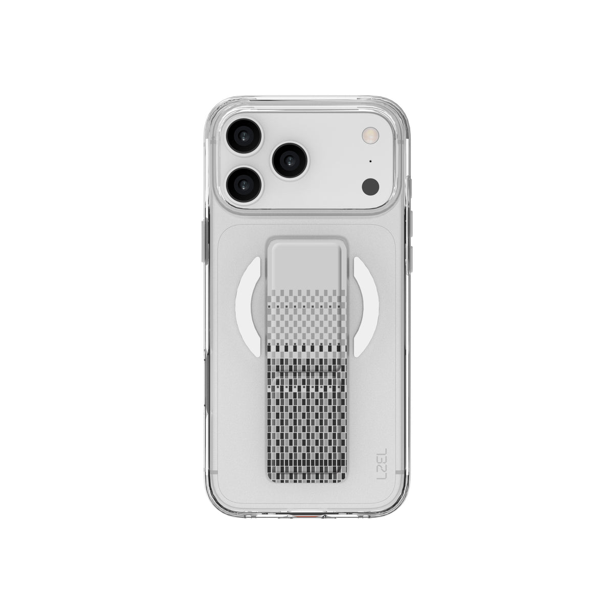 LZEL Clear Leathertand Crystal Clear Magsafe Case With Leather Kickstand For iPhone 18 Pro Max