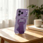 LZEL Clear Leathertand Crystal Clear Magsafe Case With Leather Kickstand For iPhone 18 Pro Max