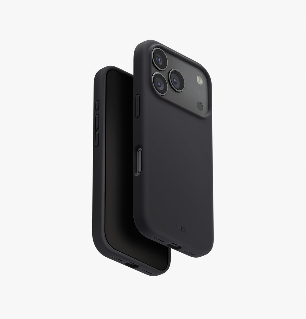 Uniq Hybrid Lino MagSafe Case for iPhone 17 Pro Max | Charcoal Gray