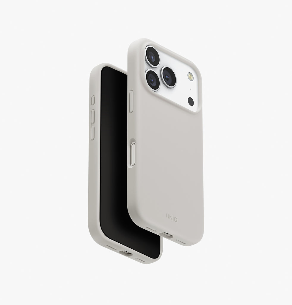 Uniq Hybrid Lino MagSafe Case for iPhone 17 Pro Max | Mist Gray