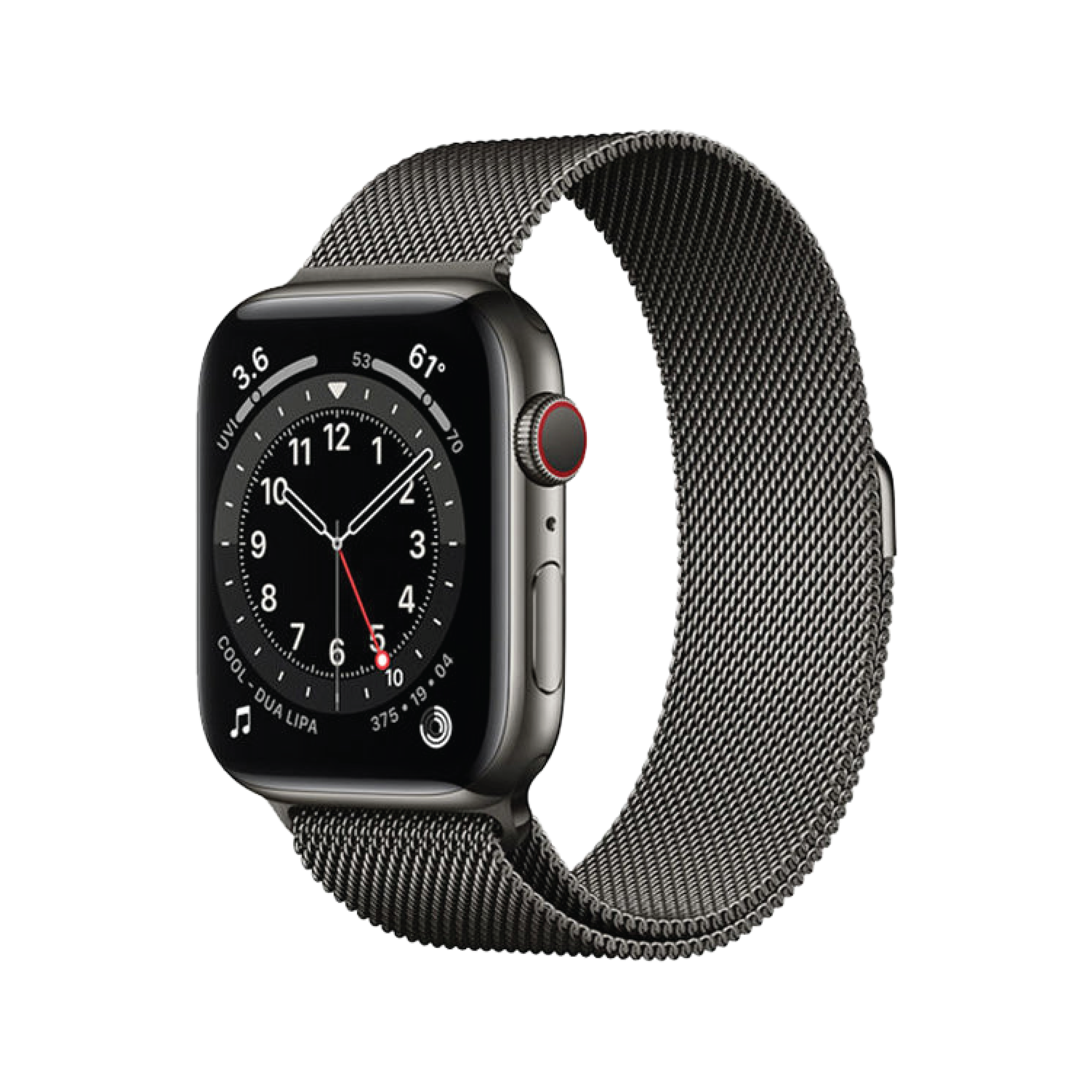Apple Watch Series 6 GPS + Cellular, 44mm Graphite Stainless Steel Case with Graphite Milanese Loop