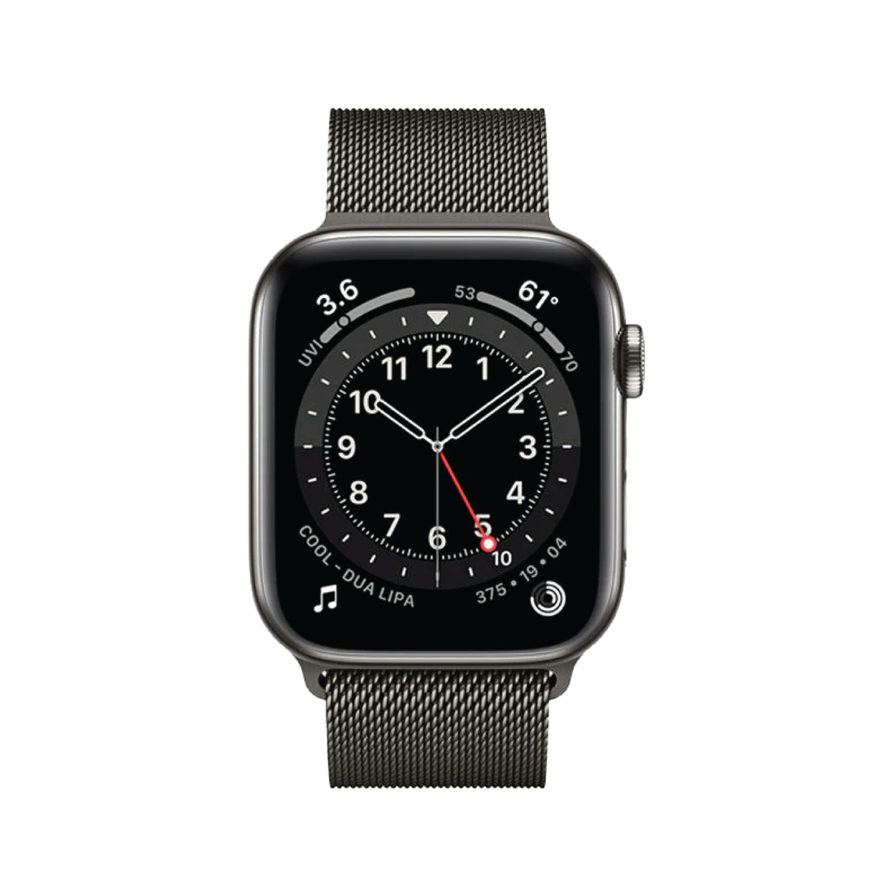 Apple Watch Series 6 GPS + Cellular, 44mm Graphite Stainless Steel Case with Graphite Milanese Loop