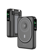 بطارية متنقلة Magcrest Hub من أسلي جلوبال 6 في 1 لاسلكي 10000 مللي أمبير بتقنية PD | أسود