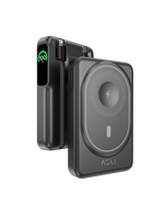 بطارية متنقلة Magcrest Hub من أسلي جلوبال 6 في 1 لاسلكي 10000 مللي أمبير بتقنية PD | أسود