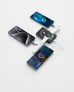 بطارية متنقلة Magcrest Hub من أسلي جلوبال 6 في 1 لاسلكي 10000 مللي أمبير بتقنية PD | أسود