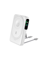 بطارية متنقلة Magcrest Hub من أسلي جلوبال 6 في 1 لاسلكي 10000 مللي أمبير بتقنية PD | أبيض